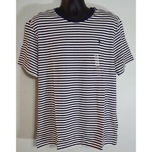 Polo by Ralph Lauren Navy and White Striped Tee